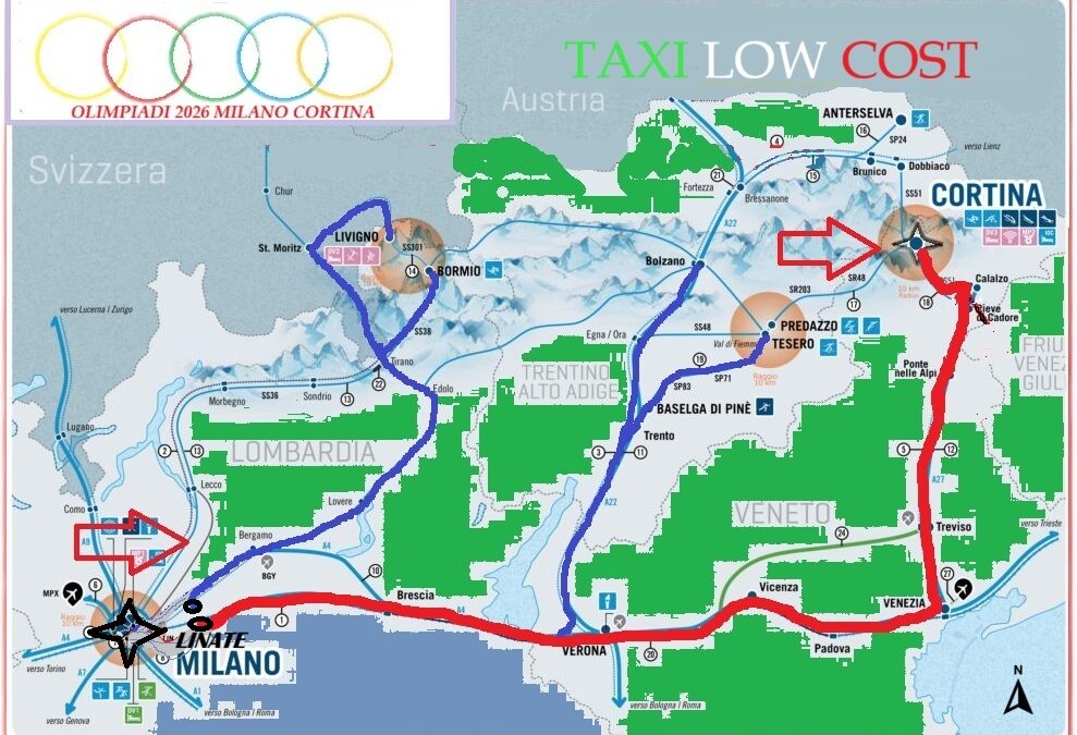 Taxi Low Cost |⭐| LINATE per CORTINA d’AMPEZZO